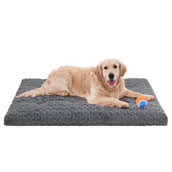 Large Dog Bed, Luxury Rose Velvet Pet Mattress, Washable Dog Mattress 36x23 in - Picture 1 of 6